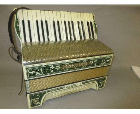 Hohner Verdi I forty eight button piano accordion in case