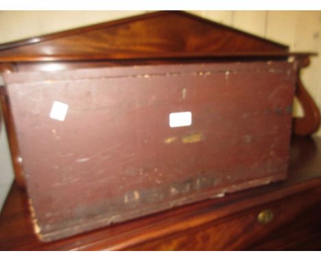 Small 19th Century stained pine trunk