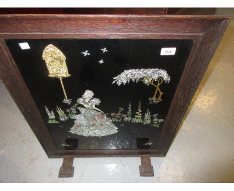 Art Deco tinsel work firescreen
