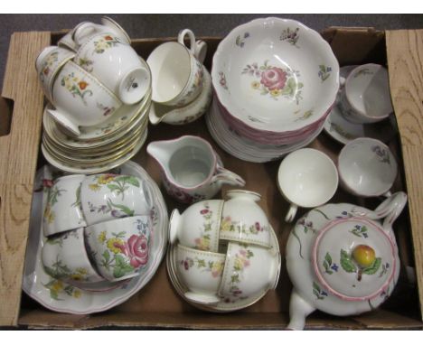 Spode Marlborough Spray part tea service together with a Wedgwood Mirabelle part tea service