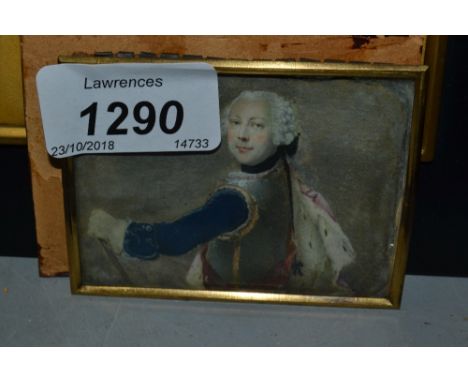 19th Century rectangular miniature watercolour portrait of a gentleman, gilt framed CONDITION REPORT Please refer to photos f