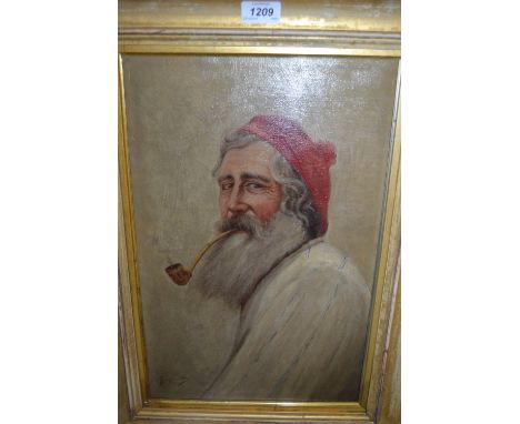 Sopasita ?, signed oil on canvas, portrait of a Continental gentleman, 18ins x 12ins