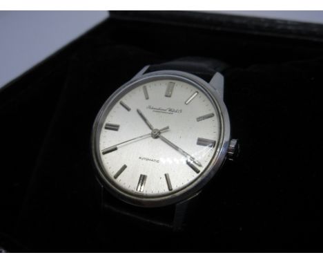 Gentleman's IWC Schaffhausen automatic wristwatch, the 34mm stainless steel case with rare 852 calibre movement (1973), with 