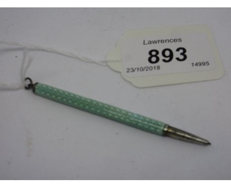 Silver and enamel propelling pencil