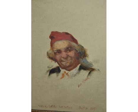 Albert W. Holden, signed oil, portrait of a gentleman