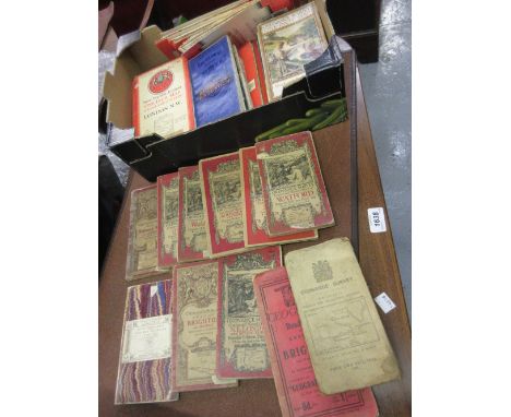 Box containing a collection of Ordnance Survey maps of the U.K. from 1920 / '30's, approximately fifty