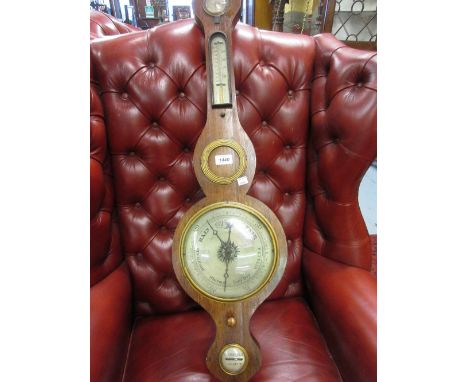 19th Century rosewood wheel barometer