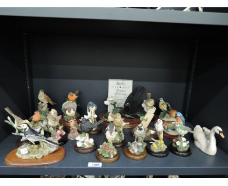 A shelf of Border Fine arts and Country Artists studies, various birds, (some af)