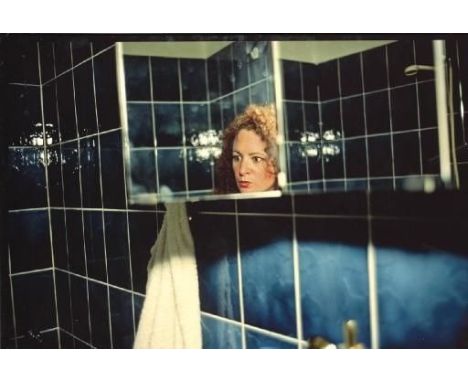 NAN GOLDIN (B. 1953)Self Portrait in my Blue Bathroom, BerlinPrint in Colors5 1/2" x 7 1/2"