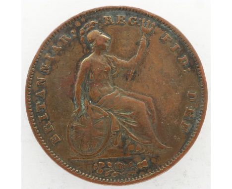 1858 penny of Queen Victoria - VF. UK P&amp;P Group 0 (£6+VAT for the first lot and £1+VAT for subsequent lots) 