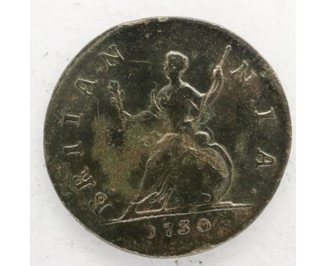 1730 farthing of George II - gF grade, UK P&amp;P Group 0 (£6+VAT for the first lot and £1+VAT for subsequent lots) 
