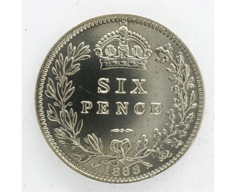 1888 silver sixpence of Queen Victoria - gEF grade, UK P&amp;P Group 0 (£6+VAT for the first lot and £1+VAT for subsequent lo