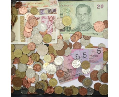 A quantity of 20th century world coins and banknotes. UK P&amp;P Group 1 (£16+VAT for the first lot and £2+VAT for subsequent