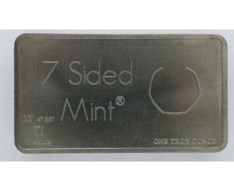 Bullion ingot: 1ozt Titanium. UK P&amp;P Group 1 (£16+VAT for the first lot and £2+VAT for subsequent lots) 