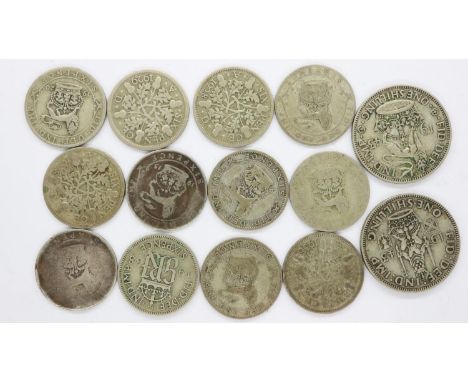 Lot of Silver George V coins - circulated grades, UK P&amp;P Group 0 (£6+VAT for the first lot and £1+VAT for subsequent lots