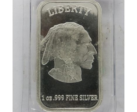 1oz silver bullion ingot: Liberty. UK P&amp;P Group 1 (£16+VAT for the first lot and £2+VAT for subsequent lots) 