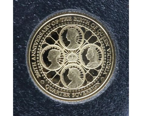 2019 gold proof quarter sovereign, Anniversary of the birth of Queen Victoria, Harrington &amp; Byrne, limited edition of 199