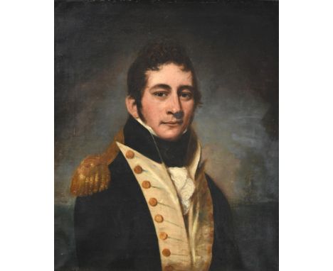 English School (19th century) Portrait of Commander Henry Brett RN, by repute  Oil on canvas, 61cm by 51cm  