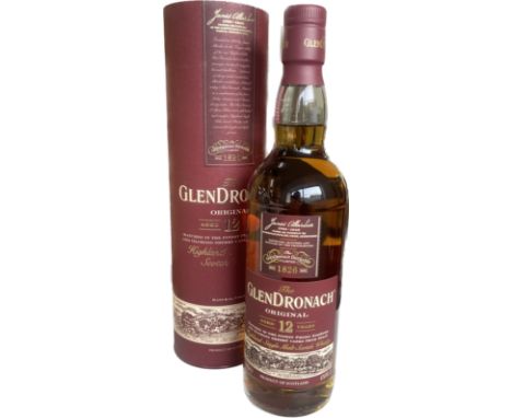 Brand new bottles of The GlenDronach Original Aged 12 Years Single Malt Scotch Whisky, 70cl bottle