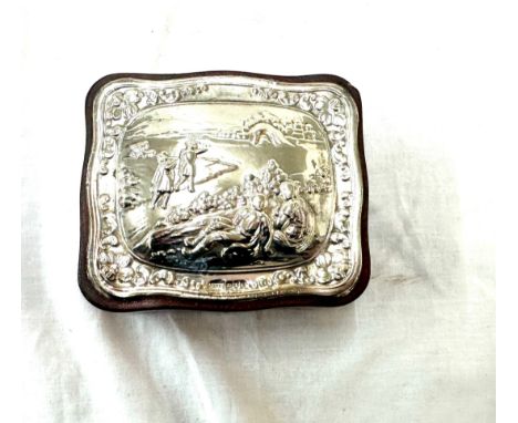 Silver topped trinket box 