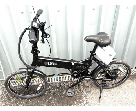 Life air electric folding bike with manual, untested 