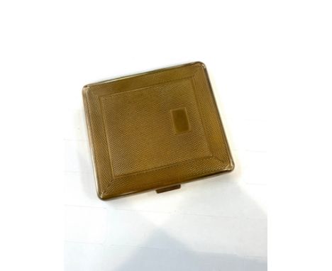 Vintage gold toned engine turned cigarette case 