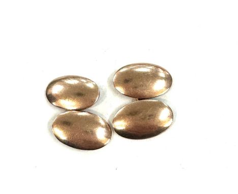 Hallmarked 9ct gold gents cufflinks, approximate weight 8.6g