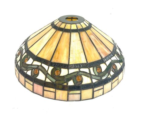 Tiffany style light shade leaded heavy glass dia 39cm