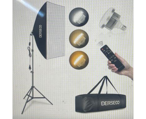 DERSECO LED Softbox Photography Lighting Kit Photo Studio Lights, full working order 