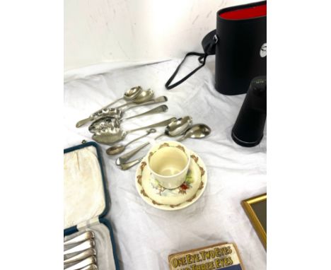Selection of miscellaneous includes bunnykins, binoculars, framed print etc 