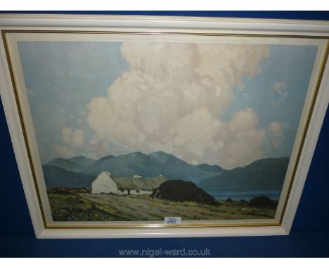 A Paul Henry Print - The Roadside Cottage Lough Inagh, County Galway - published in 1957 by Frost &amp; Reed.