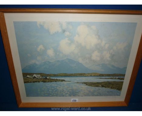 A Paul Henry Print of Connemara cottages, published in 1957 by Frost &amp; Reed with Boots picture framing department on the 