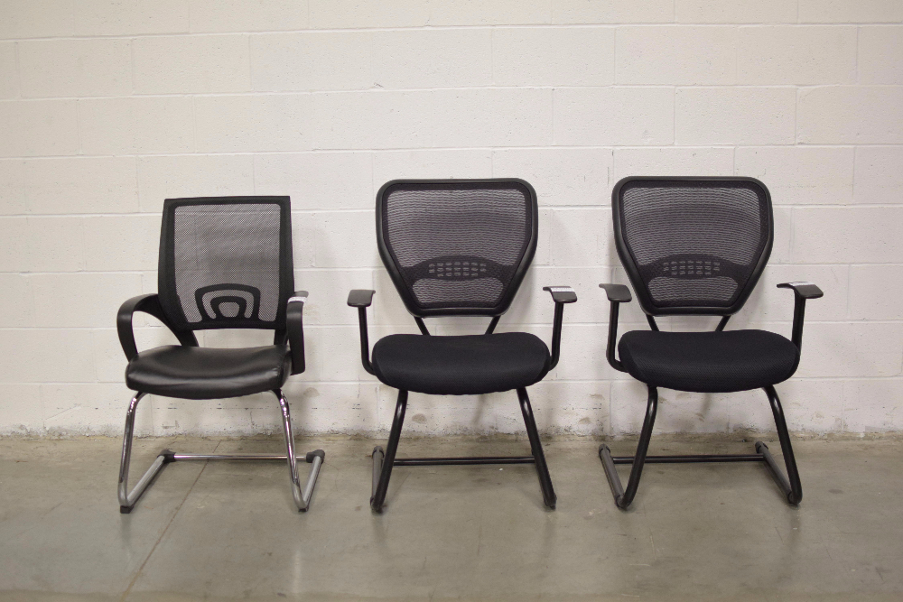 Lot of (3) Stationary Office Chairs,,(3) Stationary Office Chairs (1