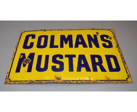 "COLMAN'S MUSTARD" enamel sign. 61cm x 41cm. [COLLECTION ONLY]