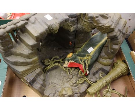 Masters of the Universe Fright Zone with Beast Monster Hand Puppet, as found.&nbsp;