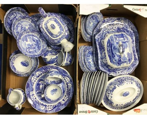 A collection of assorted Spode, to include: blue and white dinner and tea service, including tureens and meat plates. (Q)