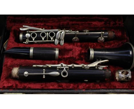 Vintage console (foreign) clarinet in padded case