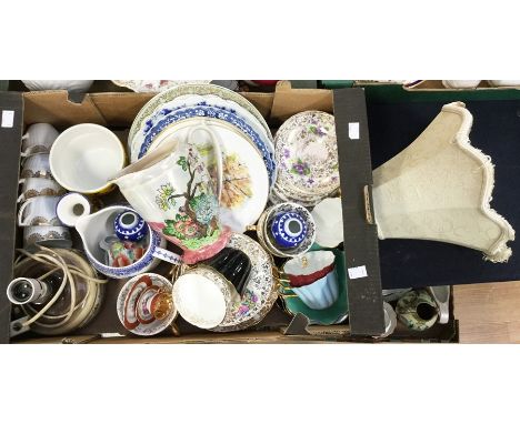 A collection of ceramics including four piece Royal Stuart Harlequin tea cups, saucers and plates; bone china Continental sty