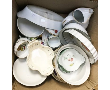 A collection of Evesham Vale, Royal Worcester, dinner wares and Leeds pottery dish