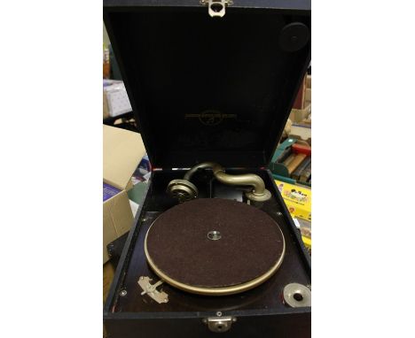 A late 1920s wind up record player