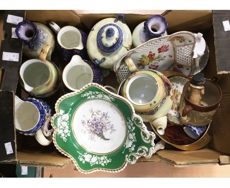 A collection of 18th and 19th Century pottery and china, including Derby, Spode, Dresden and other Continental china ware