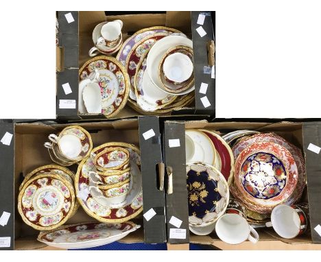 Abbeydale, Lynton, Royal Crown Derby etc porcelain, together with a Royal Albert tea service, three boxes and dinner service 