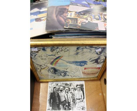 A large collection of Moody Blues records and memorabilia, with approx 50 LP records including "On the Threshold of a Dream S