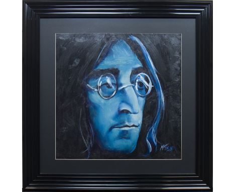 AFTER FRANK MCFADDEN,
PORTRAIT OF JOHN LENNON
mixed media
59cm x 58cm
Framed and under glass
