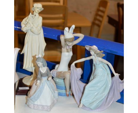 ARMANI FIGURINE &amp; 3 VARIOUS LLADRO FIGURINE ORNAMENTS    