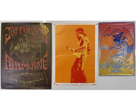Five posters to inc: likely later reprint of OA123 'I Can See For Miles' (50x76cm), later reprint of OA114 (similar size), a 