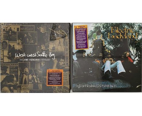JIMI HENDRIX - BOX SETS. A collection of 2 x box set by Jimi Hendrix. Titles are West Coast Seattle Boy (8697769311, sealed) 