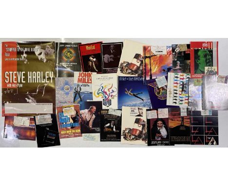 Approx 25 assorted concert / tour programmes c 1980s-00s to inc: ELO, Meat Loaf, Simple Minds, Mike + The Mechanics, Phil Col
