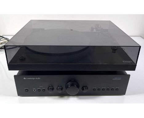 Rega Planar 3 turntable inc Rega R-100 stylus/cart. A Cambridge Audio Azur 540A amplifier.
