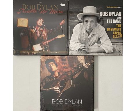 BOB DYLAN - MODERN BOX SETS. A collection of 7 x box sets. Titles are The Basement Tapes Raw (sealed), Trouble No More (seale